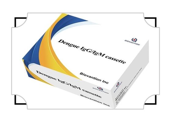 Cassette de test rapide IgG/IgM à haute sensibilité pour la dengue avec une durée de conservation de 24 mois