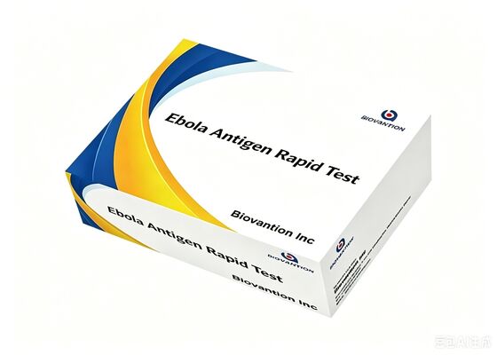 Une cassette de test rapide de l'antigène d'Ebola