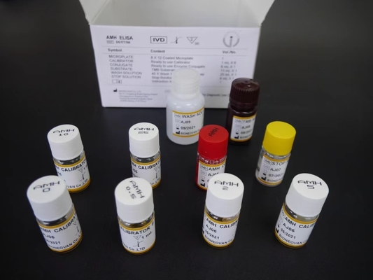 Kit de test AMH ELISA pour le plasma sérique 2-3 heures Temps d'essai 2-8.C Température de stockage