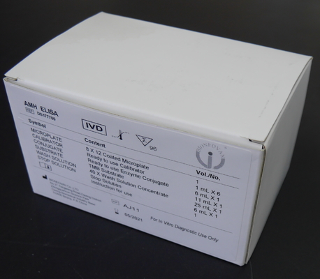 Kit de test AMH ELISA pour le plasma sérique 2-3 heures Temps d'essai 2-8.C Température de stockage