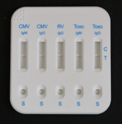 CMV IgM/IgG RV IgG TOXO IgG/IgM Combo cassette de test d'urine en or colloïdal