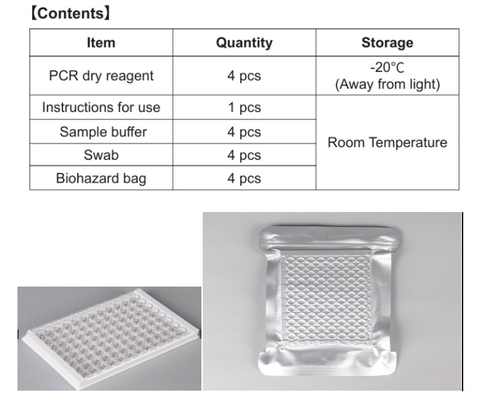 Infection respiratoire V pulmonaire PCR du chat Glace sèche Transport général 4 T/boîte