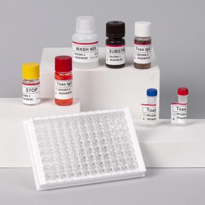 Les hôpitaux, les laboratoires et les cliniques utilisent un kit de test de Toxo IgM ELISA de haute précision.