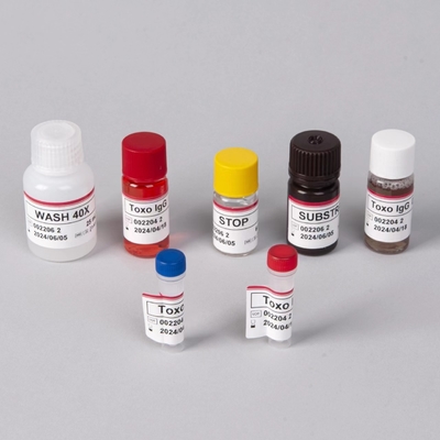 Les hôpitaux, les laboratoires et les cliniques utilisent un kit de test de Toxo IgM ELISA de haute précision.