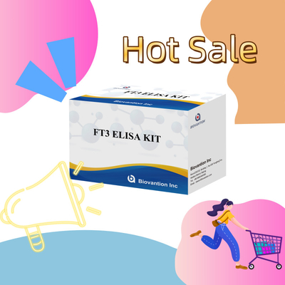 FT3 Triiodothyronine libre pour les kits de réactifs de diagnostic humains avec test ELISA 96T pour le laboratoire de l'hôpital clinique
