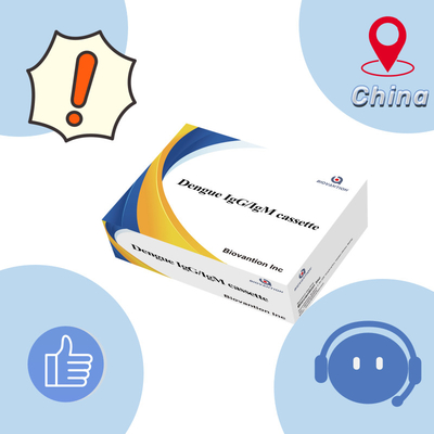 Test rapide IgG / IgM de la dengue avec une durée de conservation de 24 mois et une sensibilité élevée
