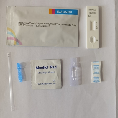 Virus de la variole du singe Kit de test rapide d'anticorps IgG/IgM sérum plasma ou sang entier