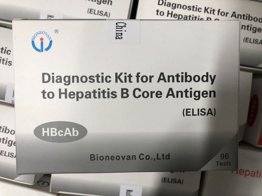 Vente à chaud Réactif diagnostique à usage humain Avec 96 tests d' anticorps Hbc HBcAb Kit Elisa