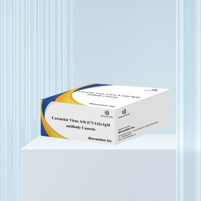 Réactif de diagnostic IVD CVA16 Virus de Coxsackie A16 CVA16-IgM Cassette d'anticorps WB/S/P Essai rapide en or colloïdal