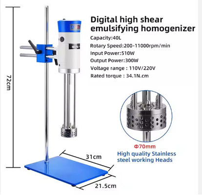 Homogénéiseur de laboratoire Homogénéiseur à grande vitesse Homogénéiseur de laboratoire Homogénéiseur à haute cisaille