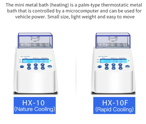 Incubateur de bain à sec de petite taille de 50 W pour les applications cliniques et hospitalières RT 5 C à 100 C