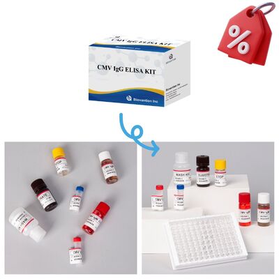 Kit de test ELISA CMV 96T avec détection colorimétrique et méthode sandwich pour les anticorps contre le cytomégalovirus