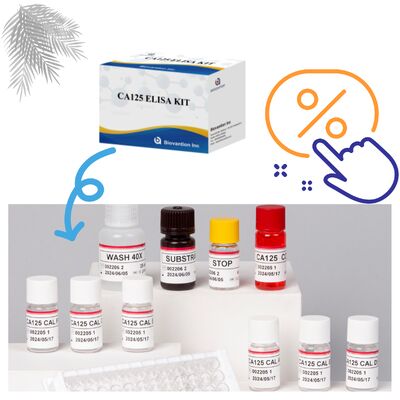 Kit de test ELISA CA125 à haute sensibilité avec 96 tests et 1 heure de temps d'essai pour un diagnostic précis du cancer
