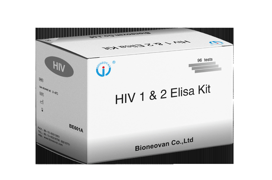 Kit de test Elisa pour le VIH Durée de conservation de 18 mois Test Elisa avec une sensibilité et une spécificité élevées