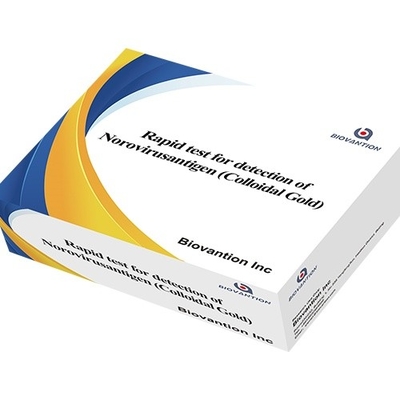 Test rapide pour la détection de l'antigène du norovirus avec 20 kits méthode d'or colloïdal avec CE