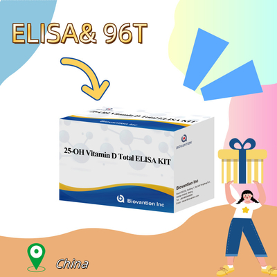 Kit de test Elisa 25-OH vitamine D sensible à la mesure quantitative des taux de 25-hydroxyvitamine D dans le sérum ou le plasma évaluant le statut de la vitamine D et soutenant