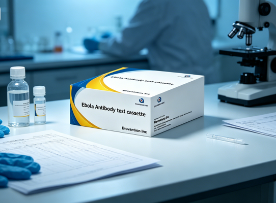 Kit de test rapide du virus Ebola Or colloïdal Antigène Ebola IgM Anticorps Cassette de test de diagnostic pour le dépistage d'urgence en laboratoire hospitalier